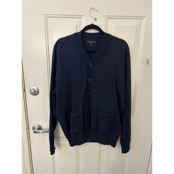J. Crew Destination Navy Button Snap Cardigan Sweater Jacket Sz Large, MP $248 - Picture 7 of 9